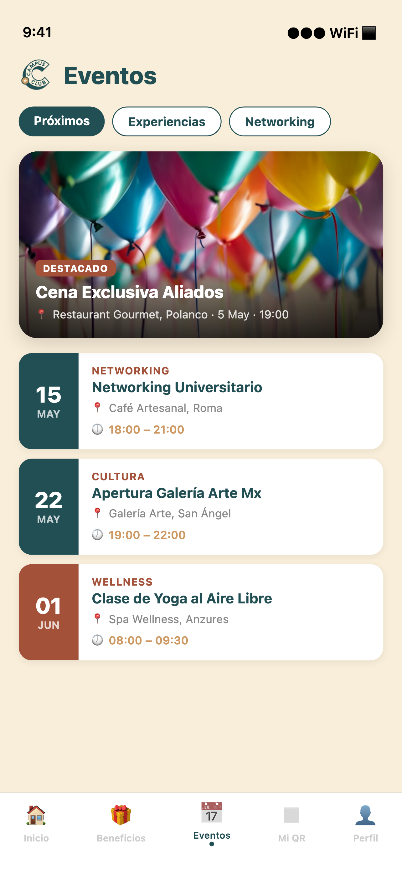Campus Club - Eventos